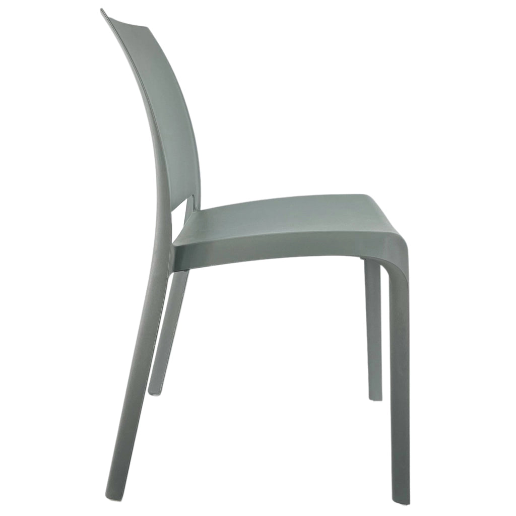 Marvin Sedia in Polipropilene Volga da Interno Esterno Giardino Impilabile Design Sedie Moderne per Patio Grigio/2 Sedie