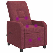 Poltrona Massaggiante Rosso Vino Tessuto 42035036