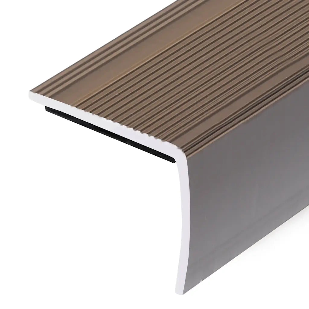 Profili a L per Gradini 5 pz in Alluminio 100 cm Marrone CFW1860051