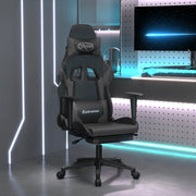 Sedia da Gaming Massaggio Poggiapiedi Nero e Grigio Similpellecod mxl 95534