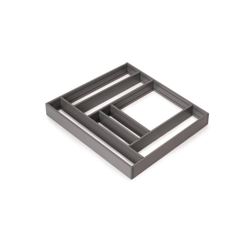 Organizzatore per cassetti Alumount 900x500, Alluminio, Grigio antracite