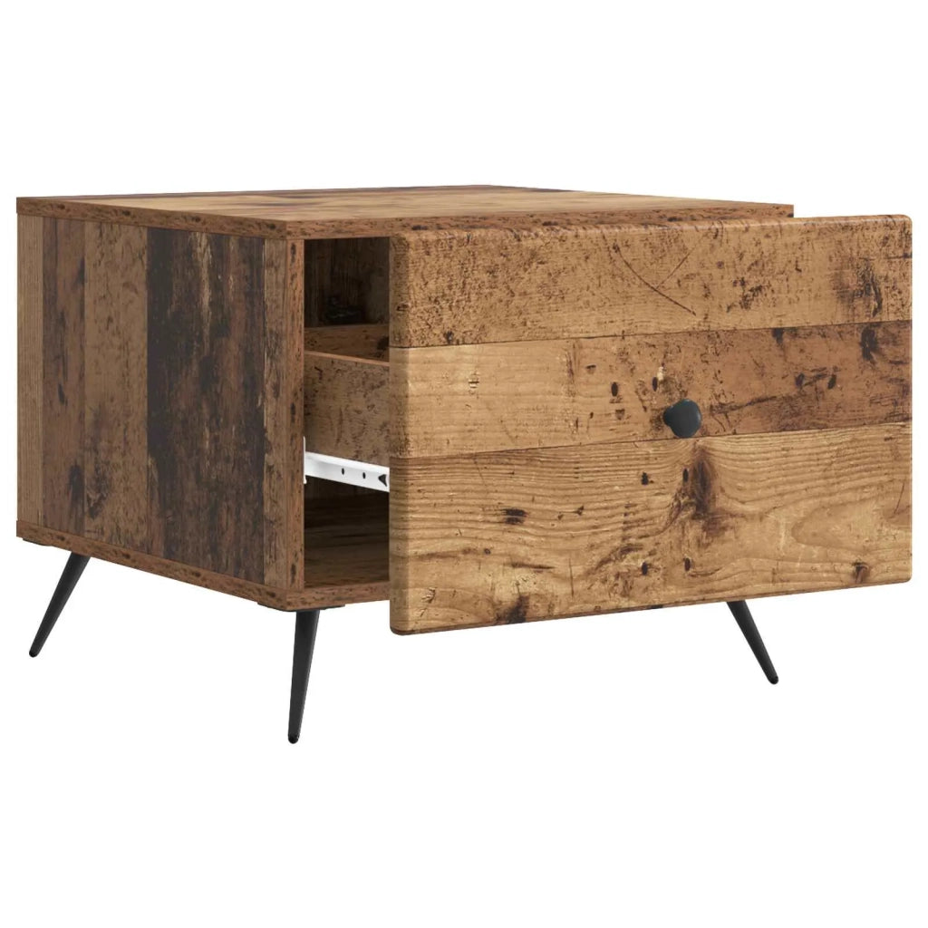 Tavolino da salotto con cassetto Legno antico 49 x 50 x 40 cm 895663