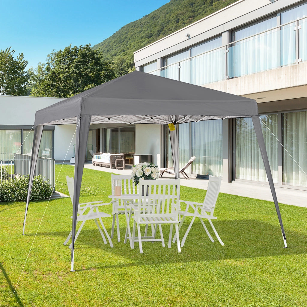 Gazebo pieghevole per giardino ¨C zephmum ¨C grigio 240x240 cm