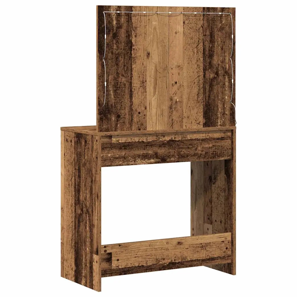 Tavolo da Trucco con cassetto Legno vecchio 78,5 x 41 x 135 cm 865035