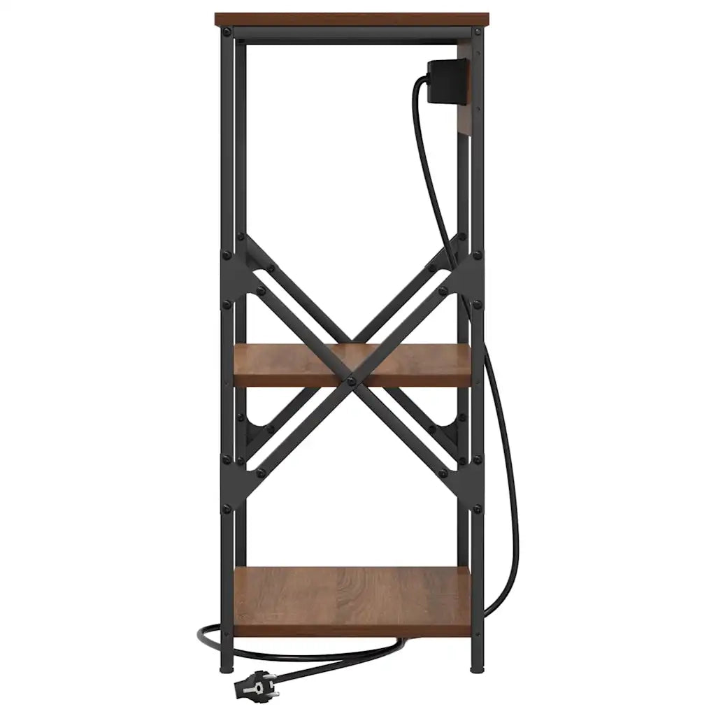 Armadio da Notte con lo scaffale Rovere Marrone 41 x 31 x 76 cm 859533