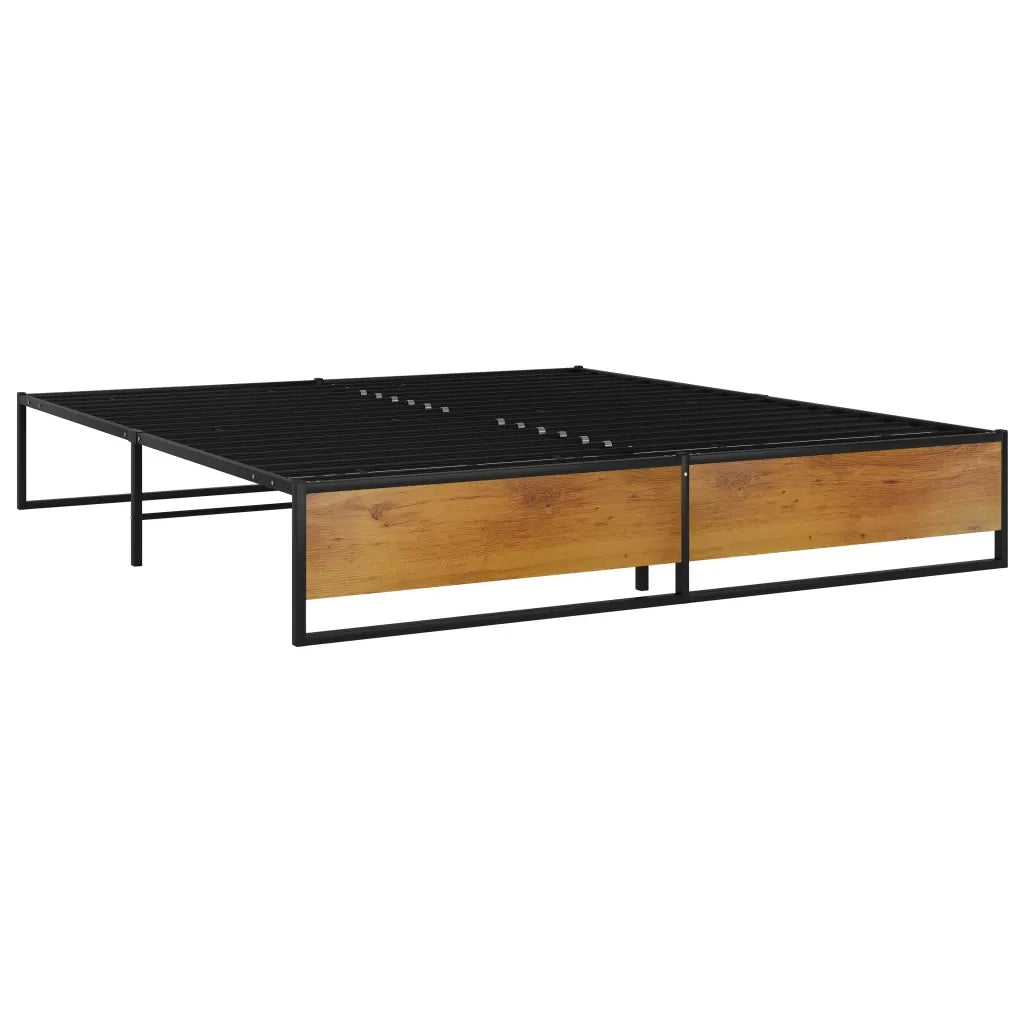 Giroletto-Struttura Letto Nero in Metallo 160x200 cm 630174