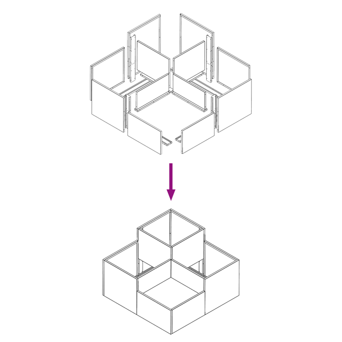 Fioriera da Giardino 80x80x48 cm Acciaio Bianco