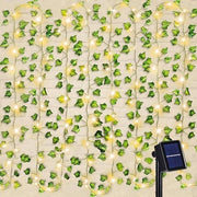 Illuminazione solare per giardino 10 m 100 LED Foglia di vite artificiale oscillante 8 modalità Foglie artificiali IP65 Impermeabile illuminazione per giardino terrazza balcone Natale Matrimonio.
