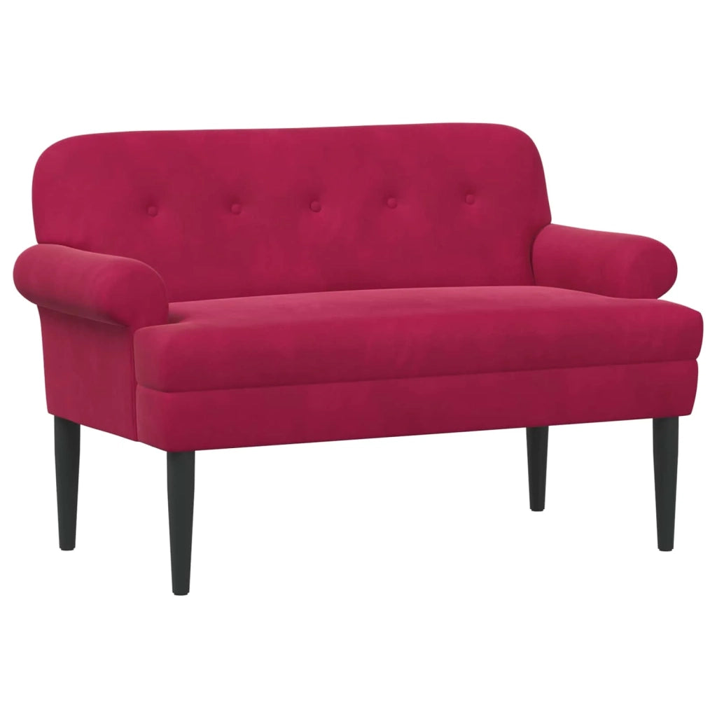 Loveseat con bottoni imbottiti Rosso Vino 120 x 66 x 78 cm 42041833