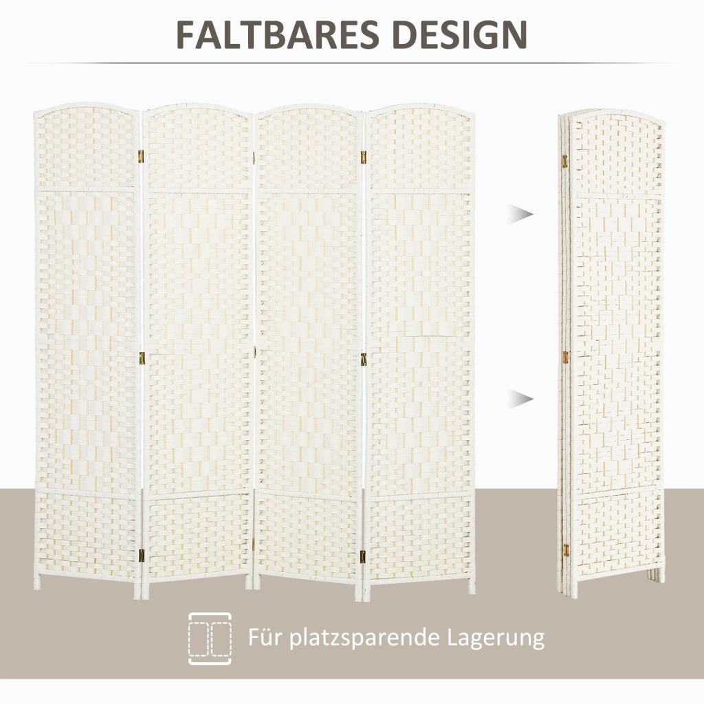 Tavolo pieghevole ¨C zephmum ¨C bianco, legno pino, 4 pannelli