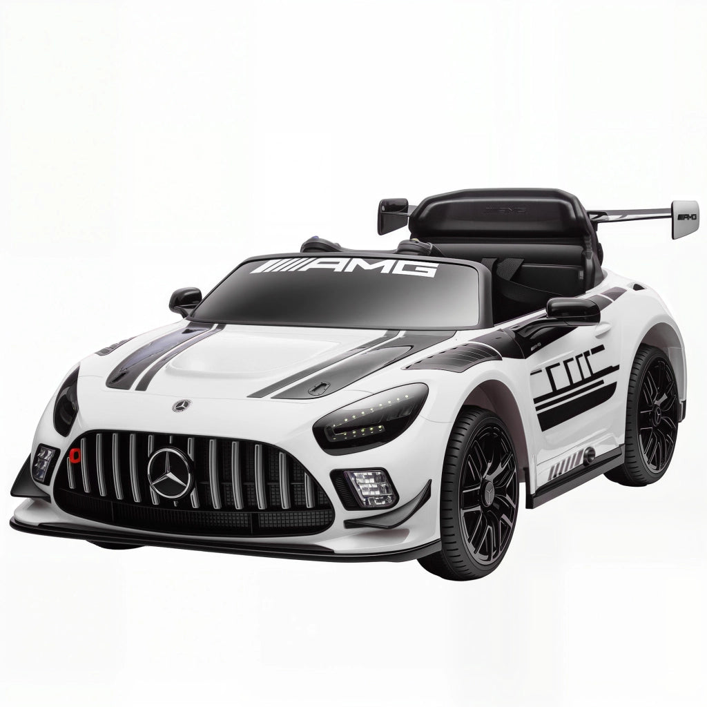 Auto Elettrica Bambini con Telecomando e Luci LED ¨C zephmum ¨C Bianco