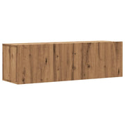 Mobile TV multimediale scaffale TV mobile TV credenza TV sala da pranzo soggiorno camera da letto da parete rovere lavorato a mano 100 x 30 x 30 cm legno ingegnerizzato marrone 02_0028116