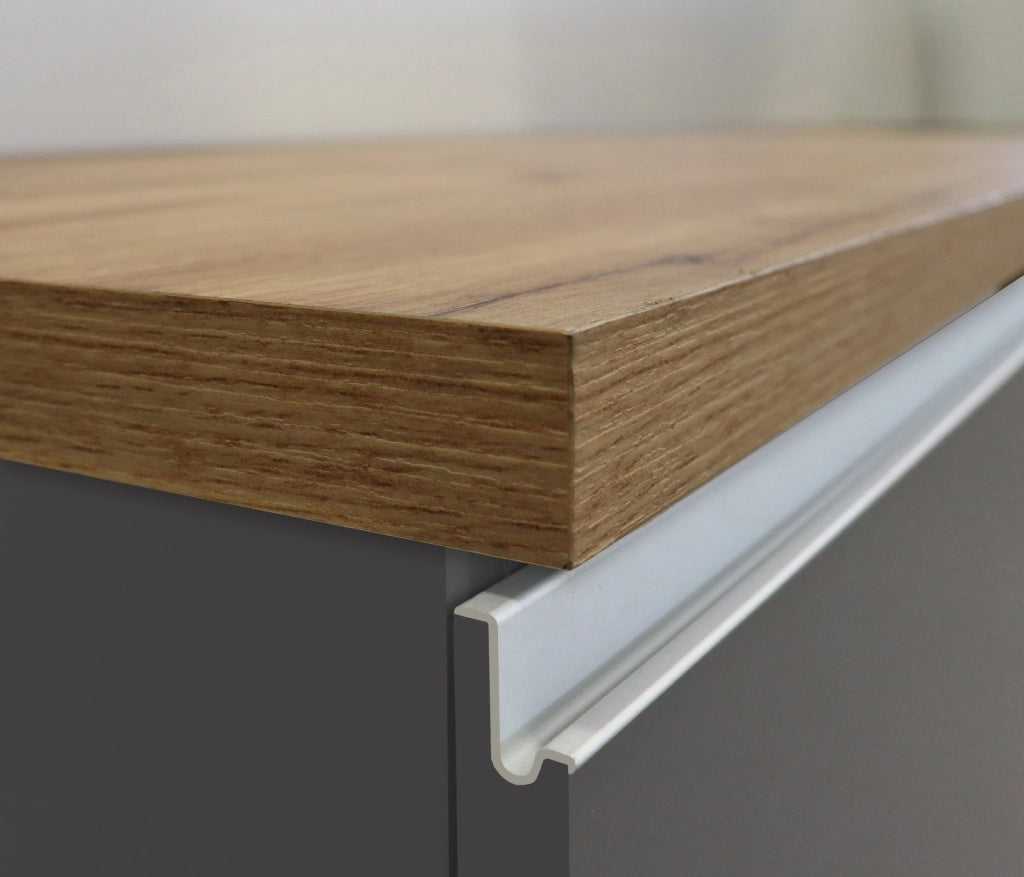 Isola Cucina SOLE 3 Ante – Antracite/Rovere Wotan, 155x90x90 cm, Made in Italy