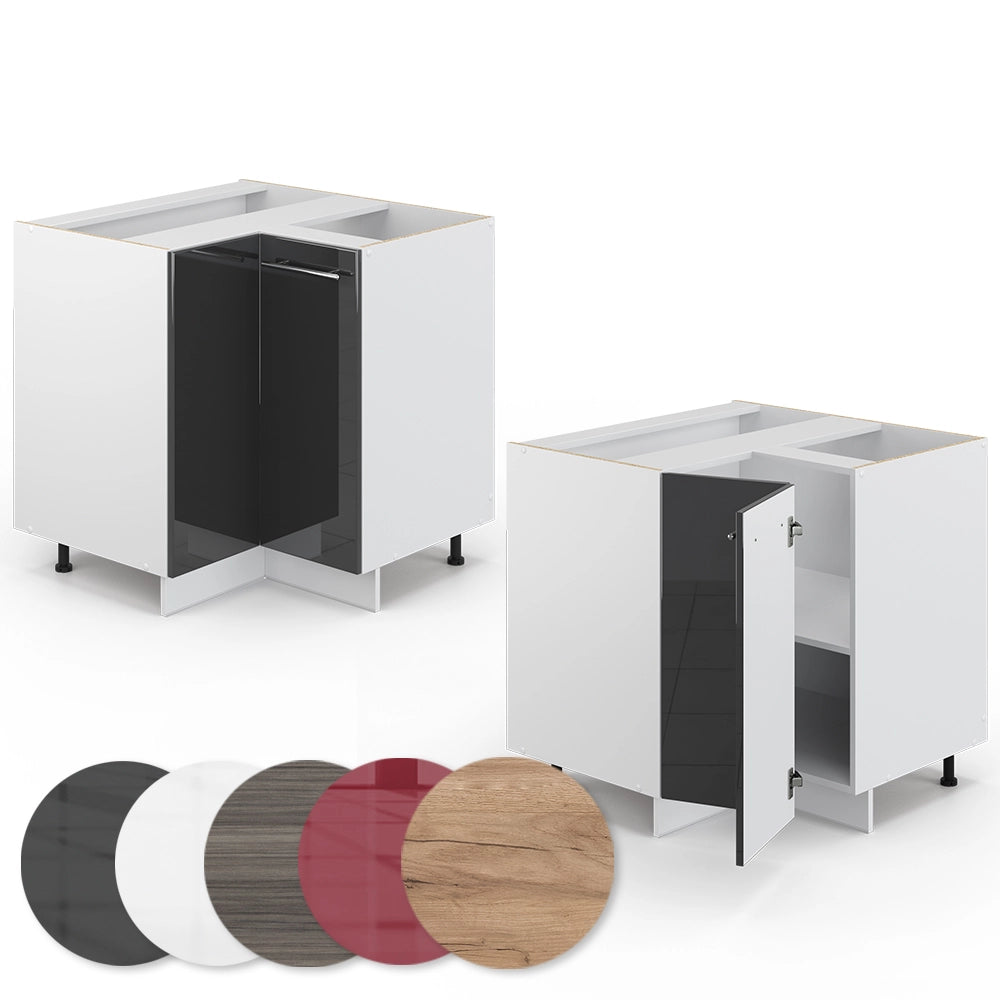 Vicco Mobile ad angolo cucina Antracite lucido 80.5 cm senza piano di lavoro