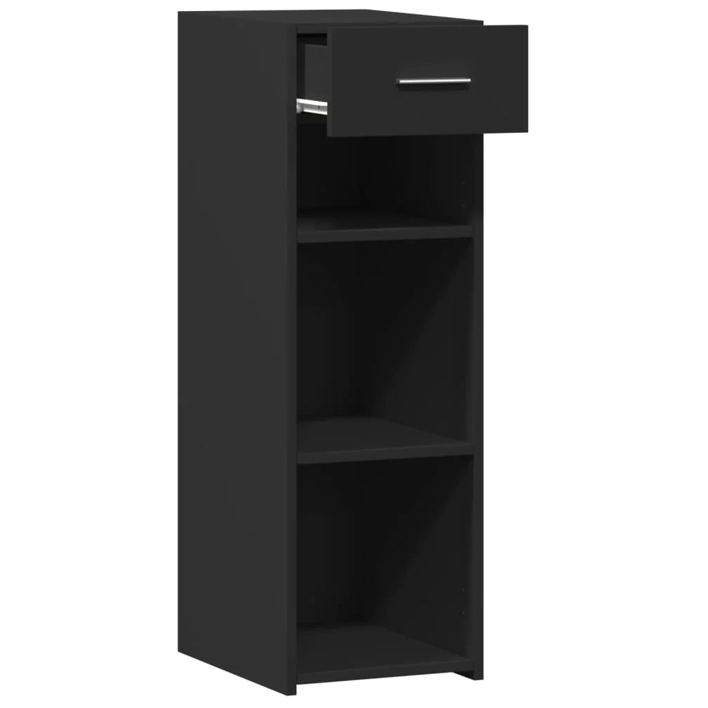 Buffet credenza cassettiera mobiletto mobile contenitore organizer per cucina soggiorno salotto 30 x 42,5 x 93 cm legno ingegnerizzato nero 02_0035863