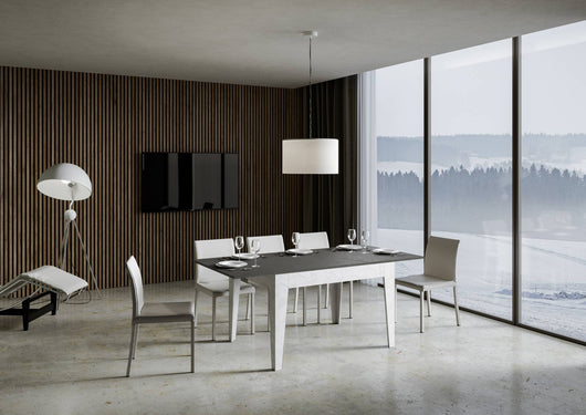 Tavolo Allungabile 120-180x90x77 cm Cico Mix Antracite Spatolato