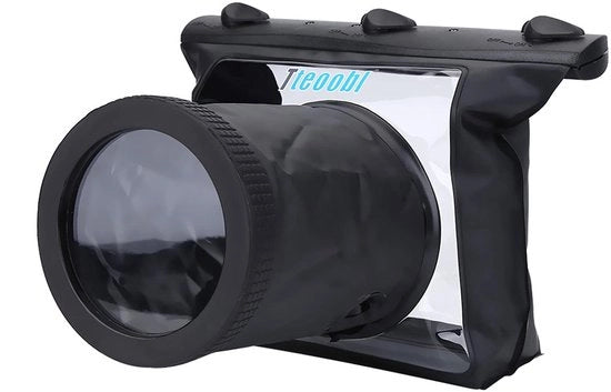 Tas per Fotocamera - Impermeabile - Resistente a 20 m - Materiale PVC/PMMA/PC/ABS - Translucido/Nero