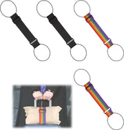 Set di 4 cinture di fissaggio elastico per bagagli - Cintura per bagagli regolabile - Cintura per bagagli portatile per borse - Nero e colorato