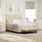 Letto a molle con testiera Crema 160 x 200 cm Tessuto 3344161