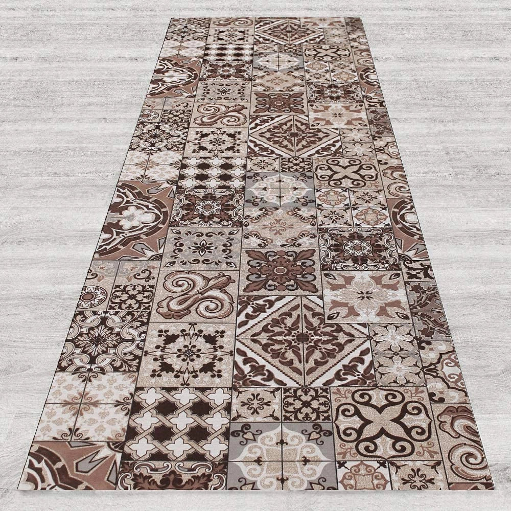 Tappeto passatoia antiscivolo made in Italy diversi modelli 50x600cm - Beige