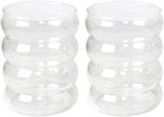 Set di bicchieri a forma di pallina - Design a spirale per bicchieri da ghiaccio, succo e bibita - bicchieri a forma di pallina con design a spirale (240ml, resistente al lavastoviglie)