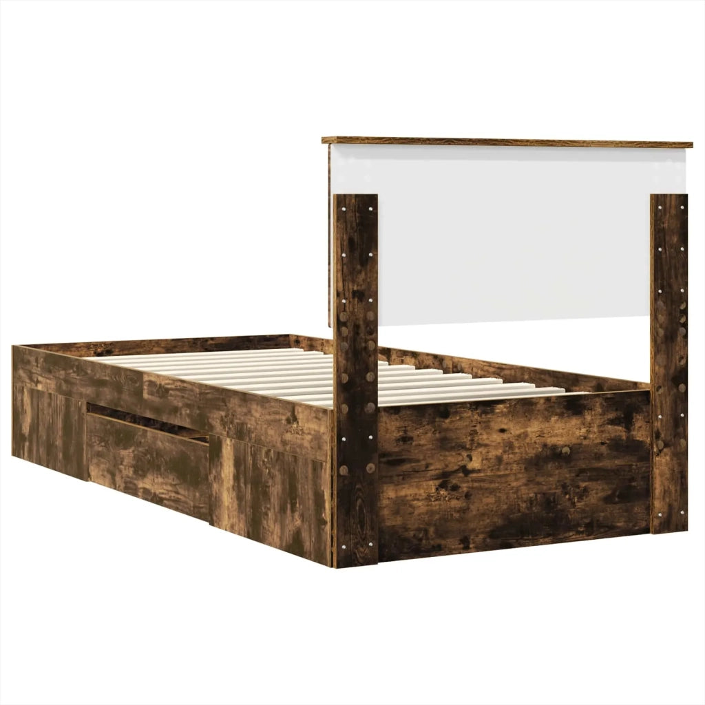 Struttura del letto Rovere fumé 90 x 200 cm Legno multistrato 3408799