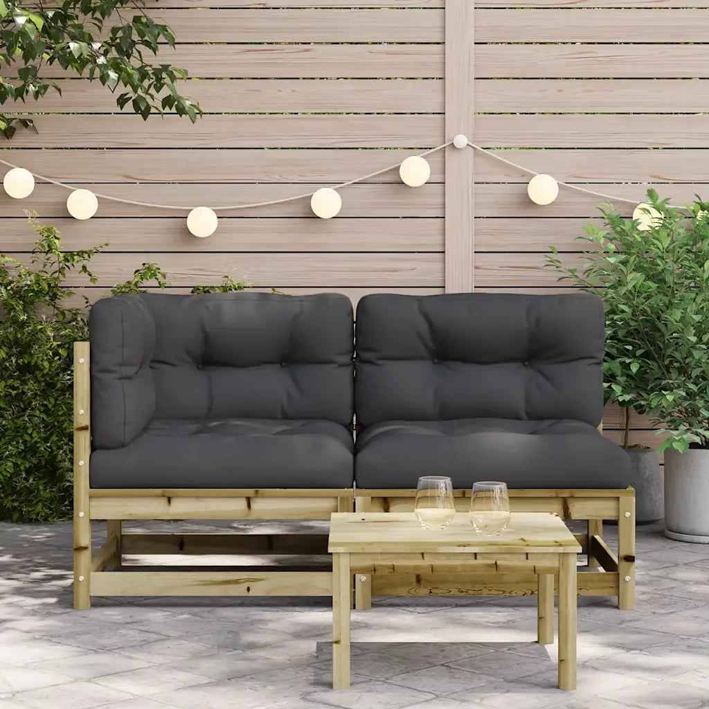 Divano da Giardino con Cuscini 2 Posti Legno Impregnato di Pinocod mxl 86849
