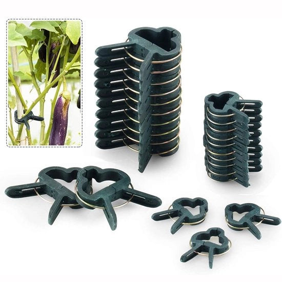 Supporto per Steli 20 pezzi - Clip per Piante - Protezione Fiori - Resistente al Tempo e all'Ossidazione - Facile da Usare - Sostegno per Piante