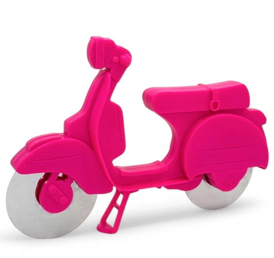 Pizzasnijder con design scooter trendy - Ruote da pizza in acciaio inossidabile - Resistenti al lavastoviglie - Modello standard - Accessorio da cucina decorativo - Bello e funzionale - Rotolo da pizza