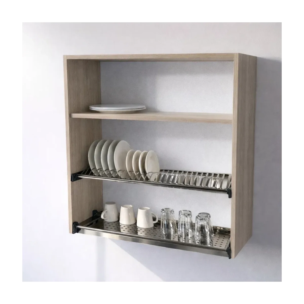Calandrelli Pensile Scolapiatti H 90 L 80 P 33 cm Olmo