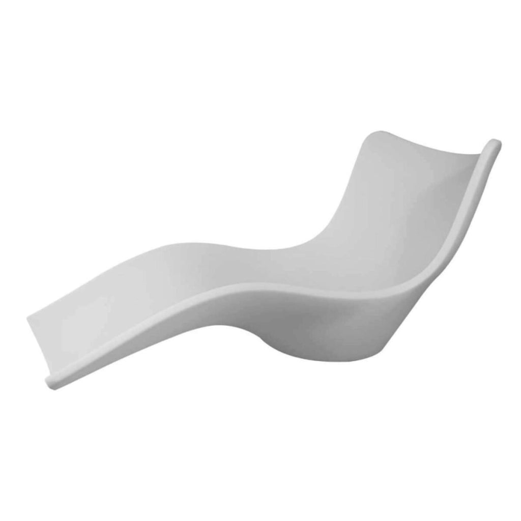 Lettino da Giardino in Plastica Polietilene Bianco Resistente agli Agenti Atmosferici per Piscina e Mare Modello Assunta MPC