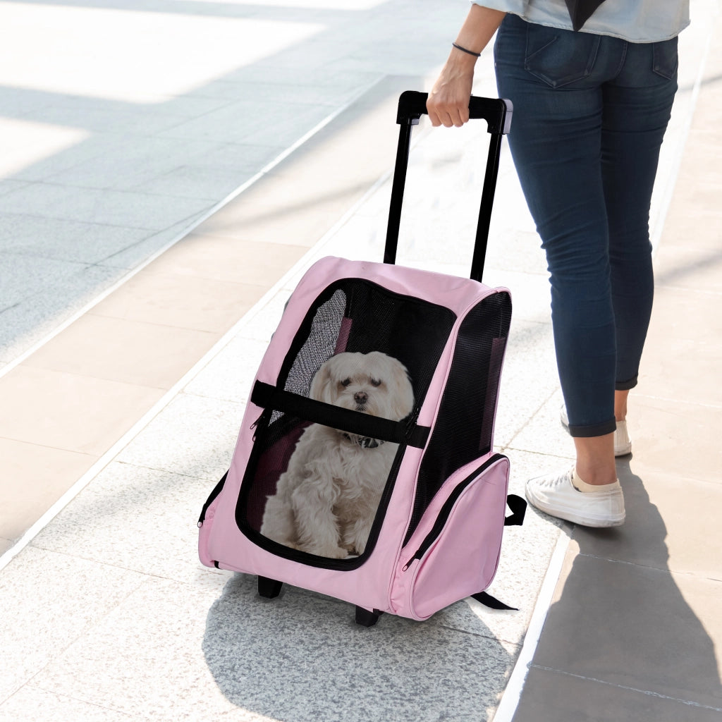 Trasportino Zaino per Cani e Gatti ¨C Zephmum ¨C Rosa 42x25x55cm