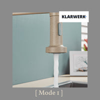 BERND | Rubinetto girevole beige da cucina in acciaio inossidabile |Miscelatore professionale girevole a 360 gradi con doccia | Alta pressione 2 porte