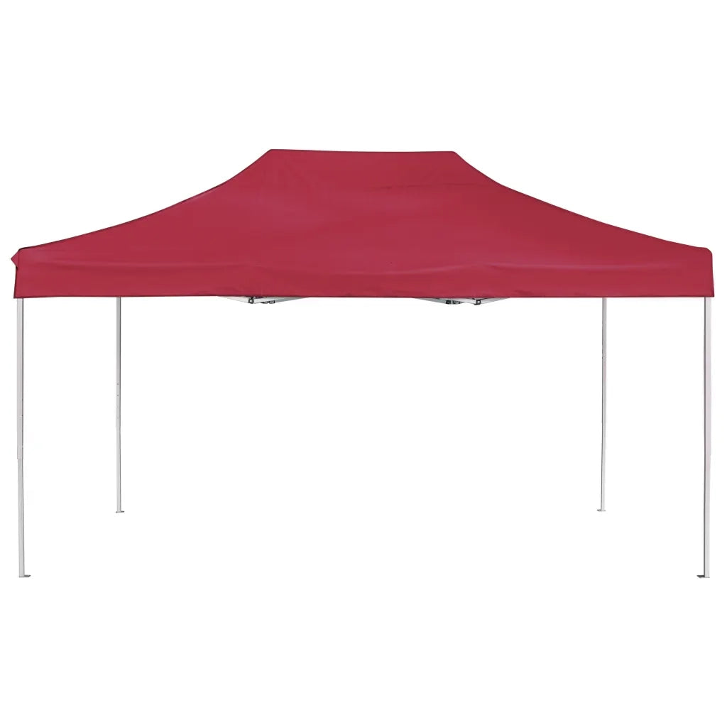 Gazebo Professionale Pieghevole Alluminio 4,5x3 m Rosso Vino