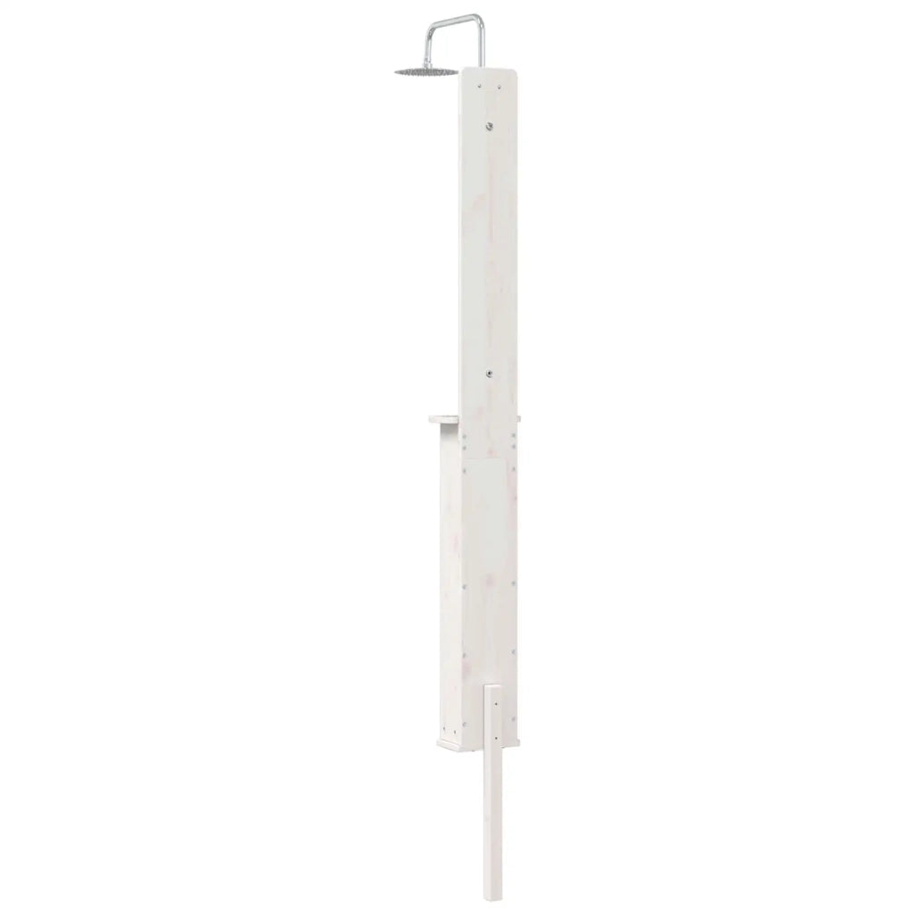 Doccia da esterno 246 cm Legno massello di pino e acciaio inox 886353