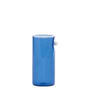 Zafferano Set 4 Tumbler Alti Oyster Blu in Vetro Borosilicato Soffiato a Mano con Perla in Vetro Opaco Bianco per Cocktail e Bevande Eleganti