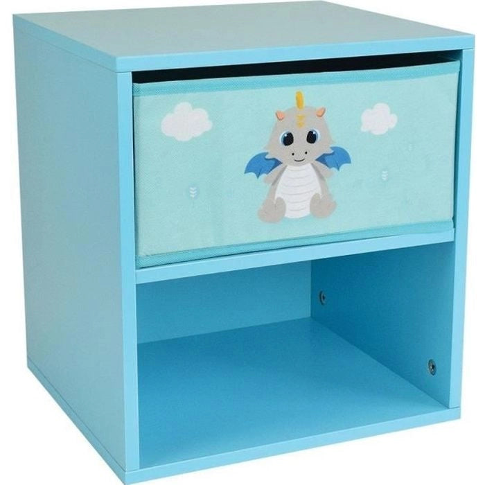 LEON IL DRAGO Comodino con cassetto  36 x 33 x 30 cm per bambini