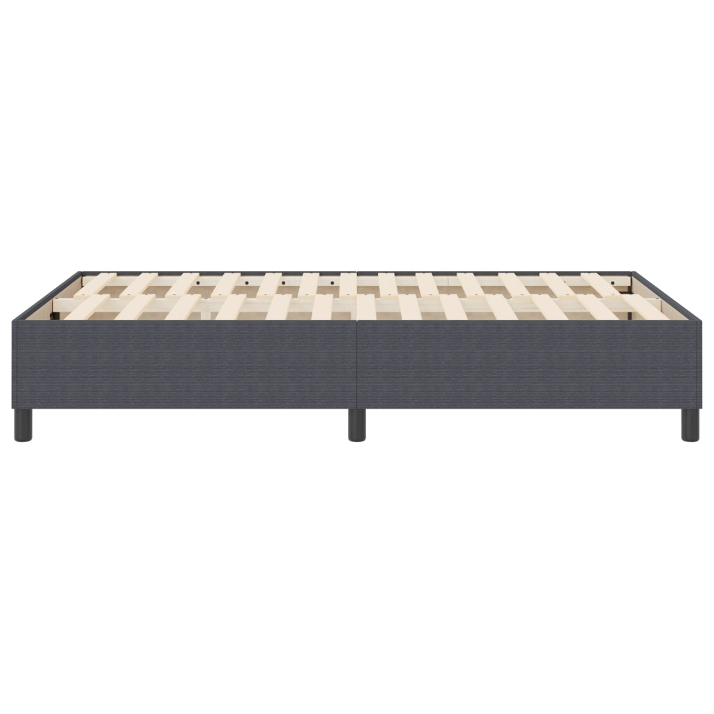 Letto a Molle Box Grigio Scuro Piccolo Doppio Tessuto Corduroy