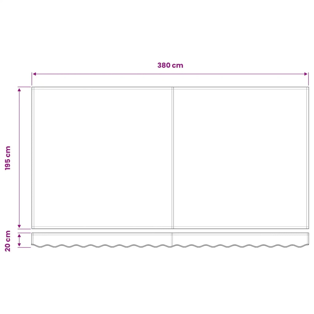 Telo di ricambio per tenda da sole Blu e Bianco 4 x 2 m 42000375