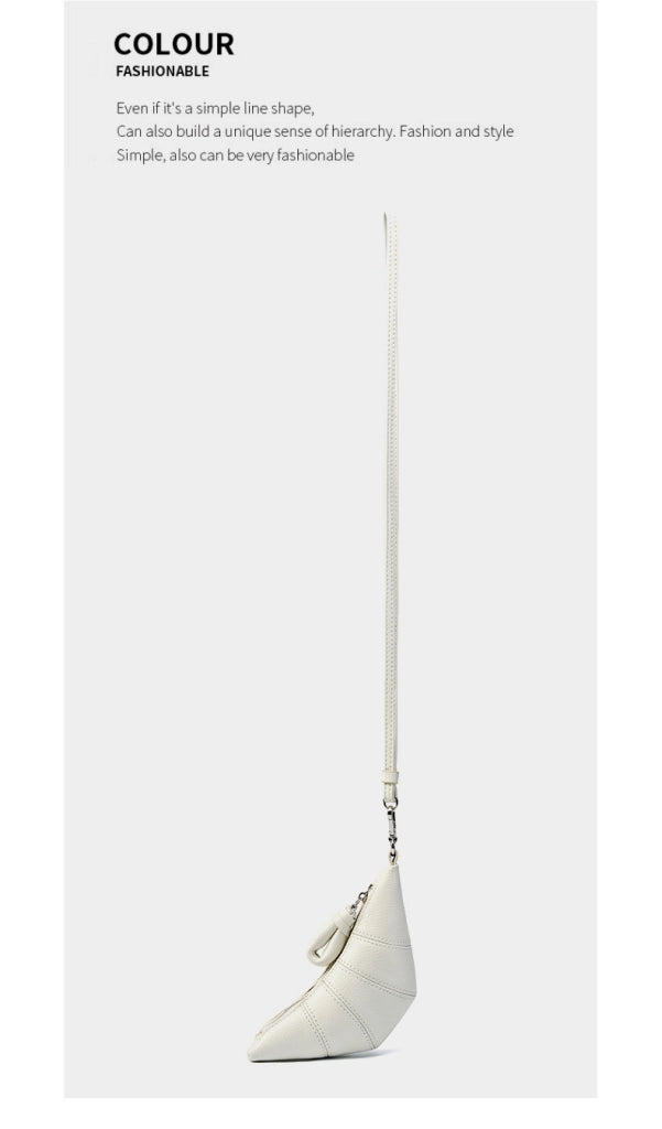 Borsa a tracolla in vera pelle da donna, colore bianco.