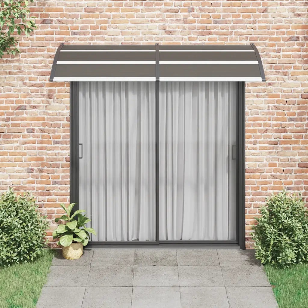 Pensilina per Porta Nera 240x100 cm in PC CFW5504481