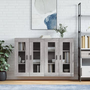 Armadietti a Parete 2 pz Grigio Sonoma in Legno Multistrato 3197959
