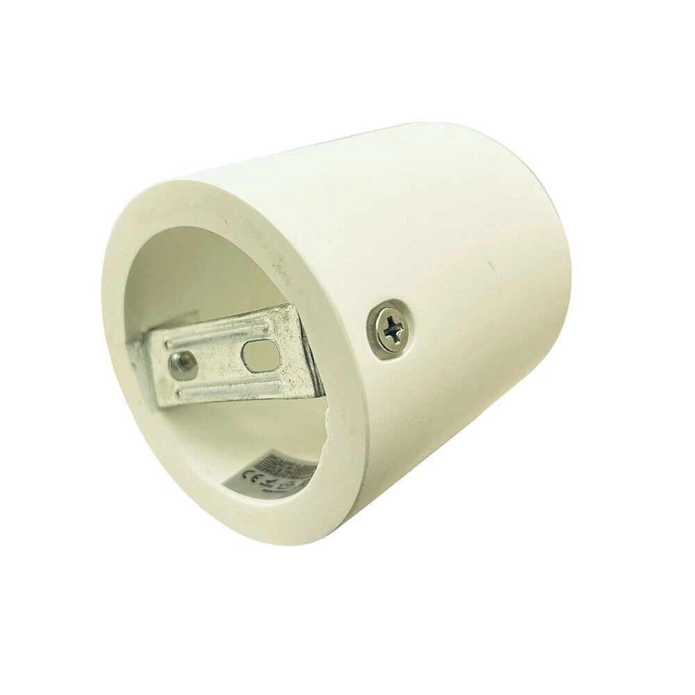 Plafoniera moderna in gesso e vetro verniciabile rotonda 7.5x7 cm e attacco gu10 massima potenza supportata 10w