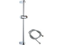 Saliscendi cromato con flessibile 60 cm