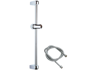 Saliscendi cromato con flessibile 60 cm