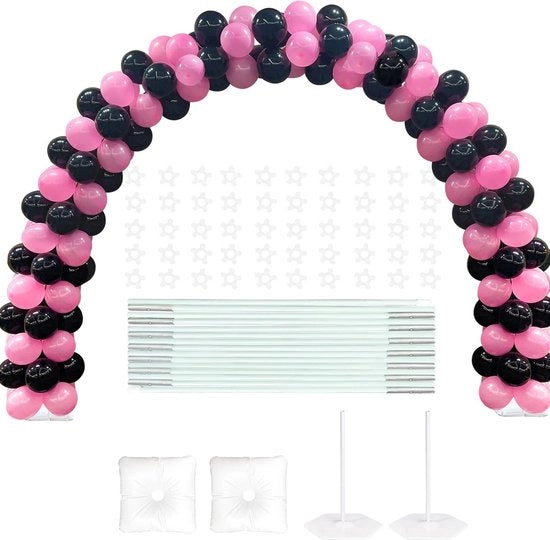 Kit di sostegno per palloncini standard - facile da montare - 1 pezzo - nero - 6,4 m