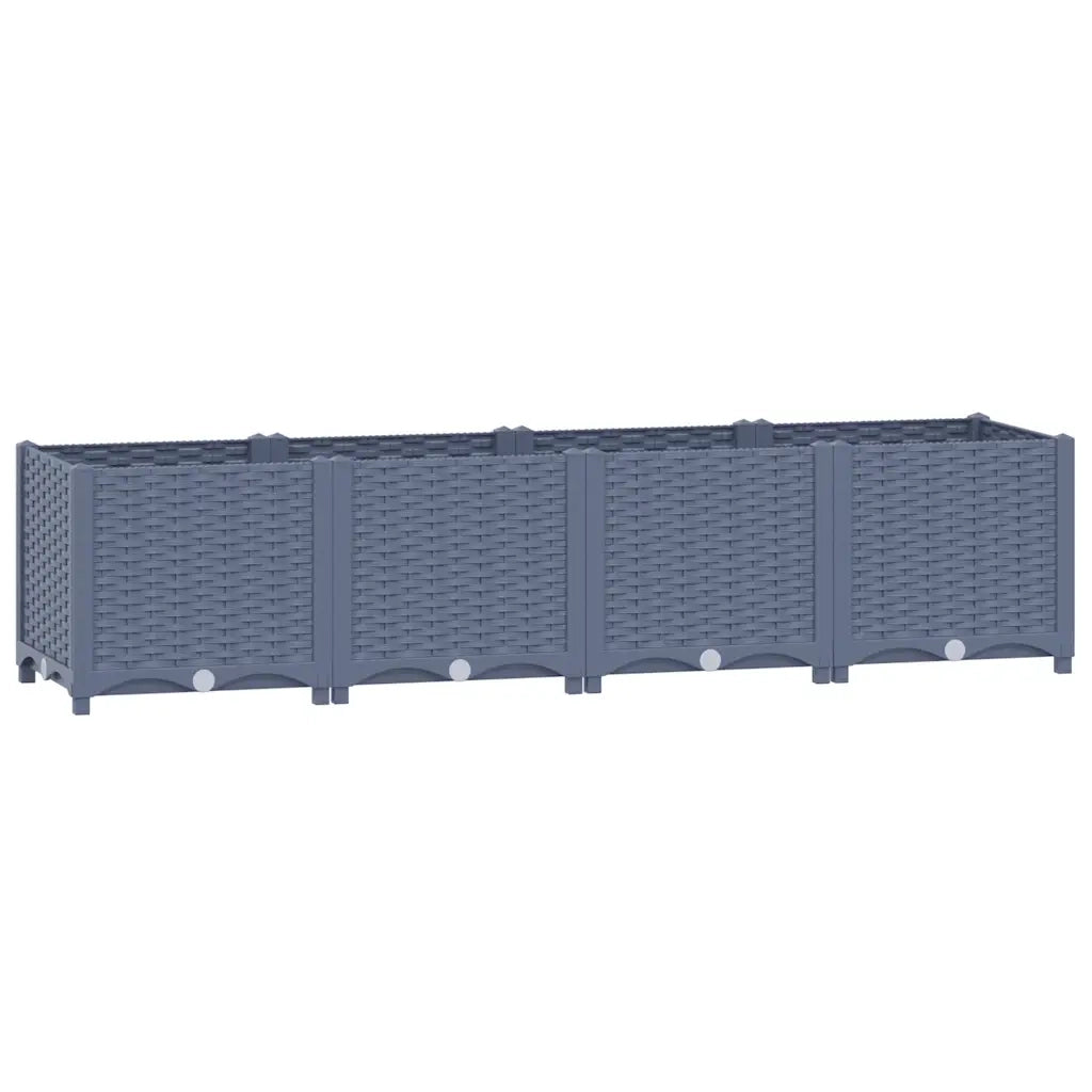 Fioriera Rialzata-Vaso da Esterno-Fioriera Elevata 160x40x38 cm in Polipropilene 289873