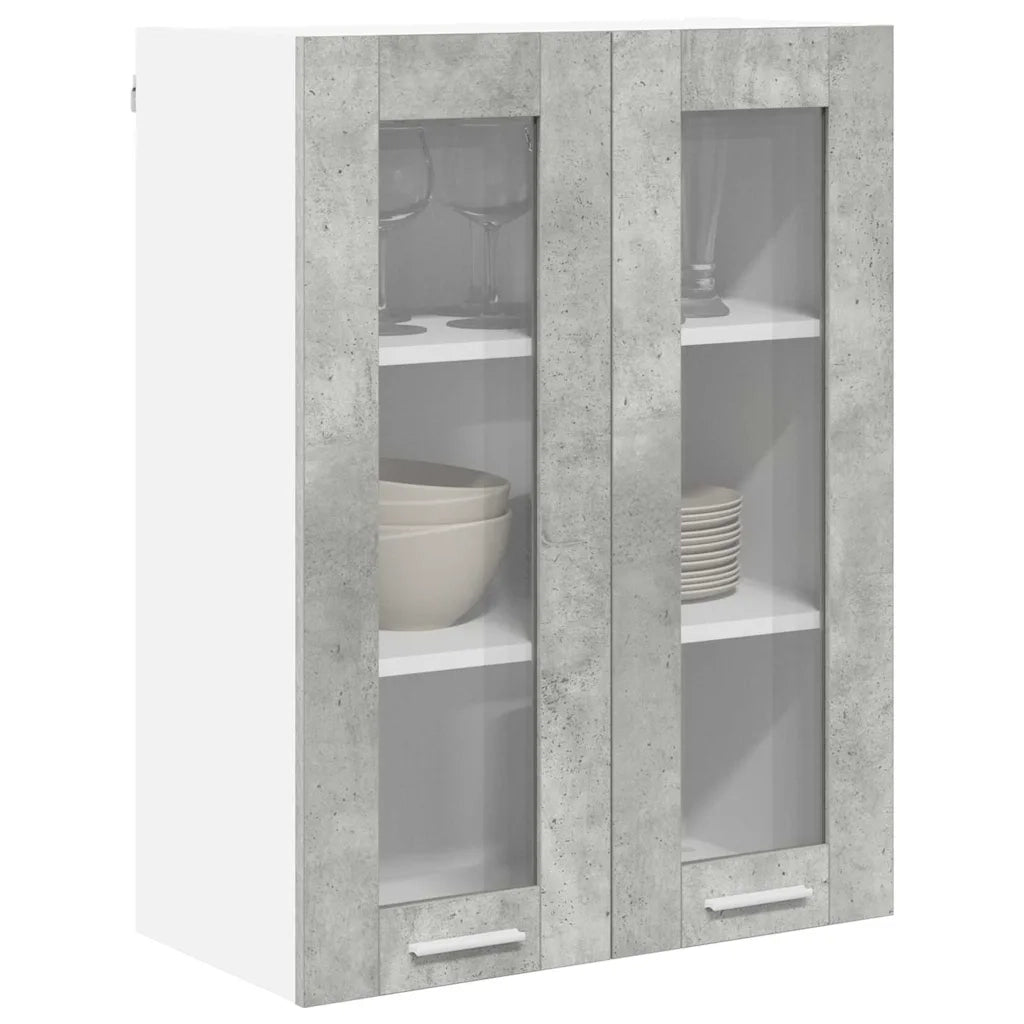 Armadio pensile con porta Grigio cemento 60 x 31 x 80 cm 884317