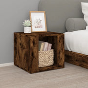 Comodino-Tavolino da notte Rovere Fumo 41x40x36 cm in Legno Multistrato