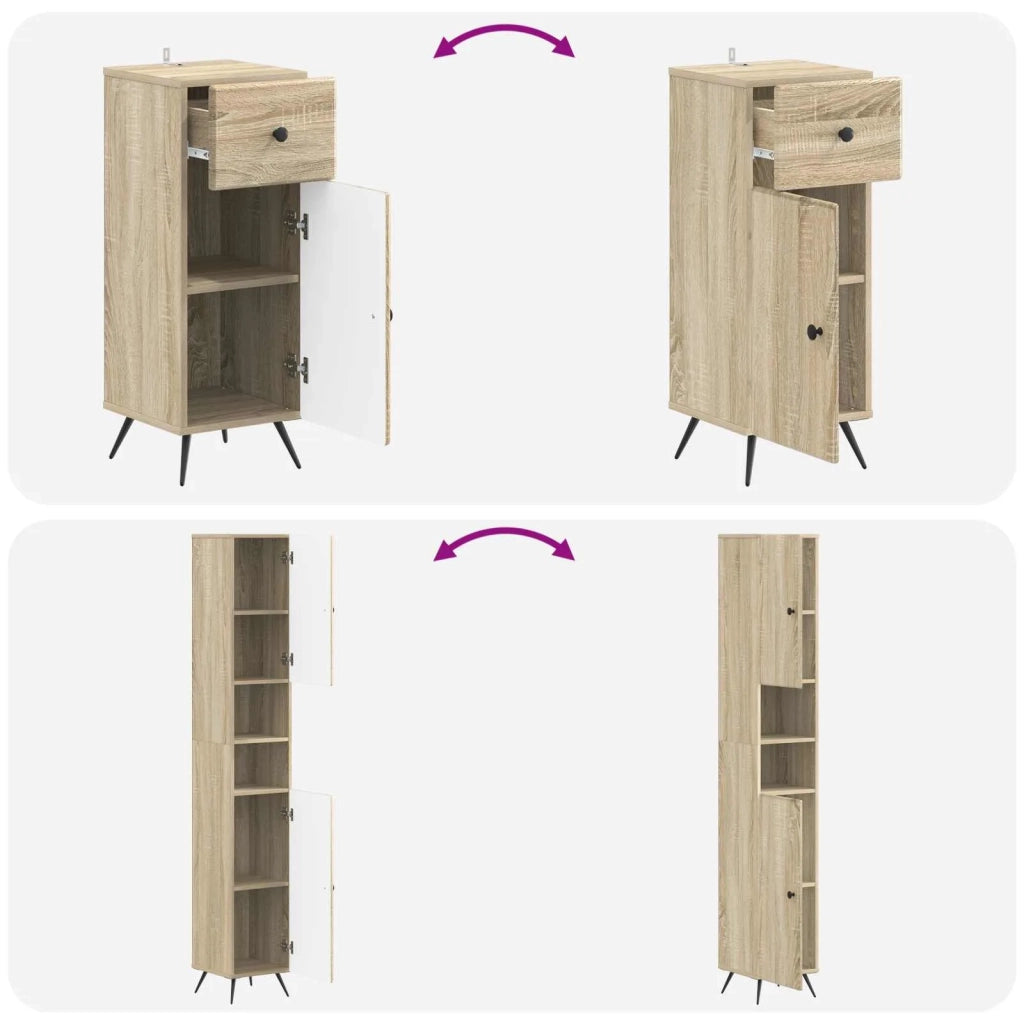 Set di armadietti da bagno in 3 pezzi BREDA 3417884